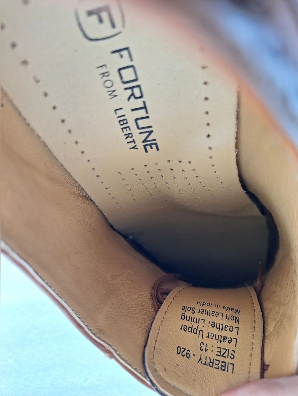 👞 NWT Liberty Fortune Men's Leather Wingtip Brogues Sz 13 👞